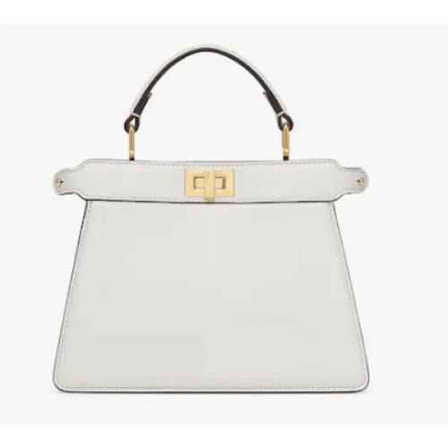 FENDI Borsa Peekaboo ISeeU Petite in nappa imbottita 8BN335 Bianco