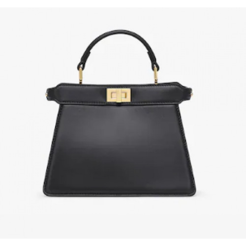 FENDI Borsa Peekaboo ISeeU Petite in nappa imbottita 8BN335 nera