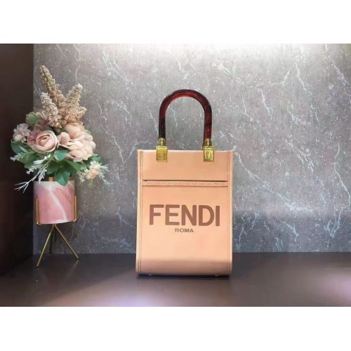 FENDI SUNSHINE SHOPPER mini borsa in pelle F1620 rosa