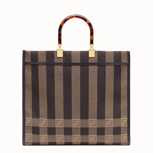 FENDI Shopper in tessuto marrone 8BH372 marrone