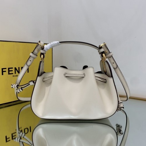 Borsa FENDI TOUCH in pelle 8BS059 bianca