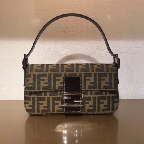 FENDI Vintage BAGUETTE Borsa a Spalla 83018 Marrone