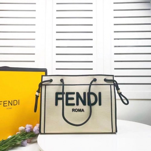 FENDI borsa in tela F6501 grigia