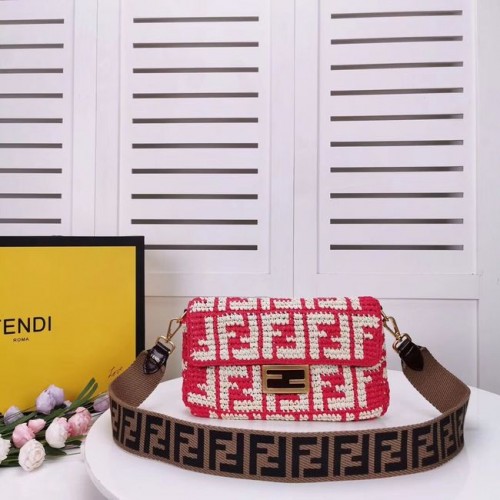 FENDI borsa in tessuto F0904 rossa