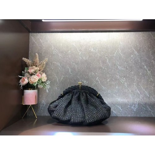 FENDI borsa in rafia F7641 nera