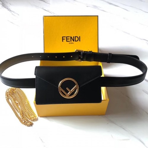 Fendi BELT BAG marsupio in pelle 8BM005 nero