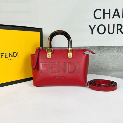 Fendi By The Way Mini Borsa bauletto piccola in pelle 8BS067A rossa