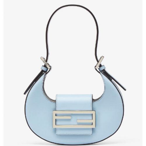 Fendi Cookie Borsa mini in pelle azzurra 8BS065A