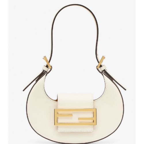 Fendi Cookie Borsa mini in pelle bianca 8BS065A