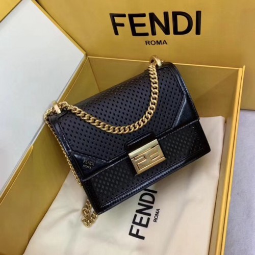 Minibag Fendi KAN U SMALL in pelle 8BT312 Royal