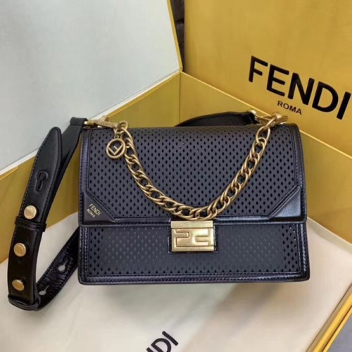 Borsa Fendi KAN U in pelle 8BT313 Royal