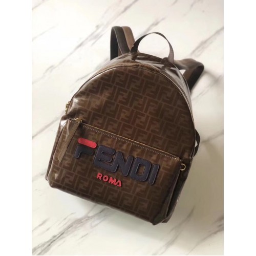Fendi MINI BACKPACK Zaino piccolo in tela multicolor 8BZ036