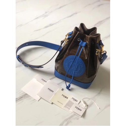 Borsa Fendi MON TRESOR in tessuto multicolor 8BT298 blu