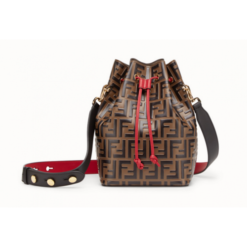 Fendi MON TRESOR Borsa in pelle multicolor 8BT298A Rossa