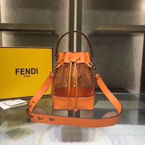 Fendi MON TRESOR PU Mini borsa a mano 8BS010 marrone