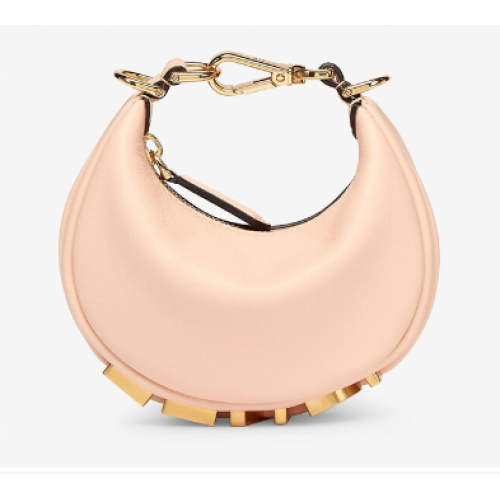 Fendi Nano Fendigraphy Ciondolo in pelle rosa 7AS089A