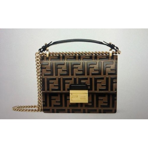 Borsa in pelle originale Fendi FF8965 marrone