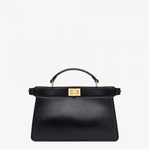 Fendi PEEKABOO ISEEU EAST-WEST Borsa in pelle nera 8BN323