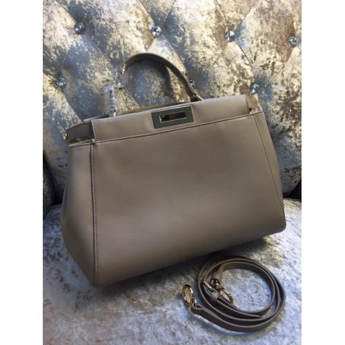 Borsa Fendi Peekaboo Pelle Di Vitello 30340 Grigio