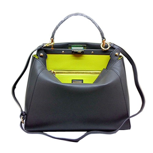 Fendi Borsa Peekaboo Pelle Originale FD2311 Deep Grey
