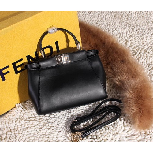 Borsa Fendi Peekaboo Pelle Liscia FD6035 Nera