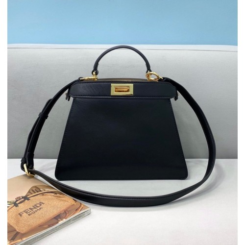 Borsa Fendi Peekaboo ISeeU MEDIUM in pelle 80011A nera