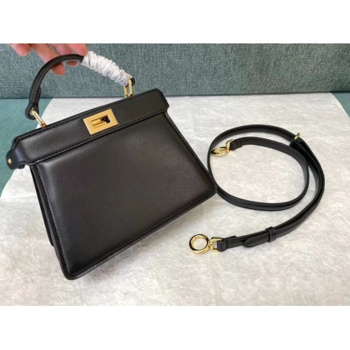 Borsa Fendi Peekaboo ISeeU mini in pelle 8BR3118 nera