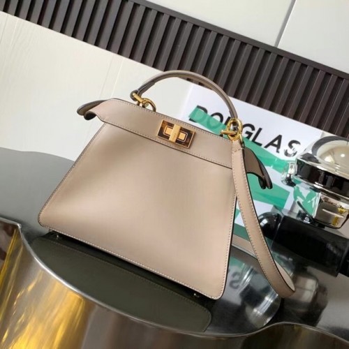 Fendi Peekaboo Iseeu Borsa piccola in pelle 8BN327A grigia