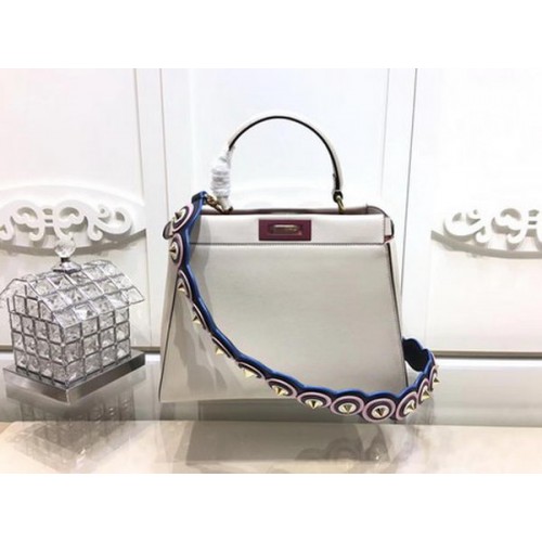 Borsa Piccola Fendi Peekaboo Pelle Di Vitello FD26796 OffWhite