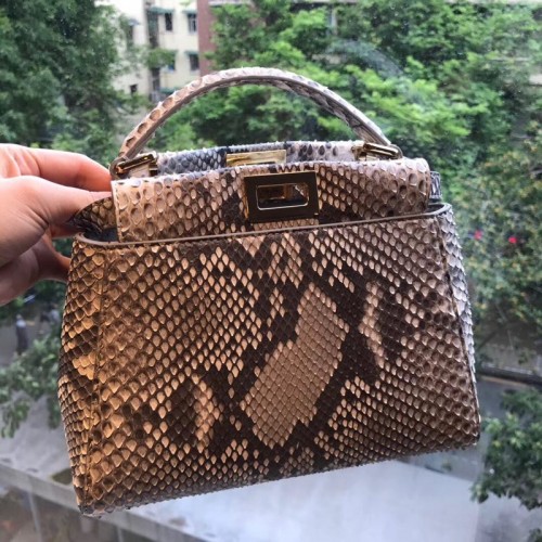 Borsa tote in pelle di pitone Fendi 9912