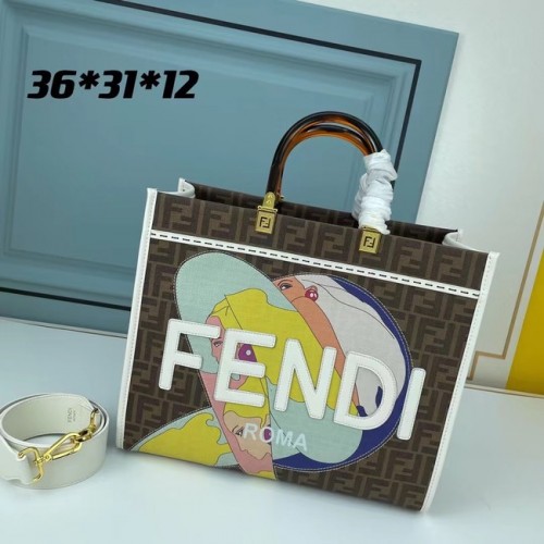 Borsa Shopping Fendi Tote in Tessuto Stampa Graffiti 0001