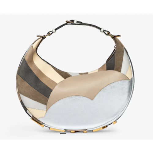 Borsa Fendi graphy Small in pelle con intarsio multicolor 8BR798A