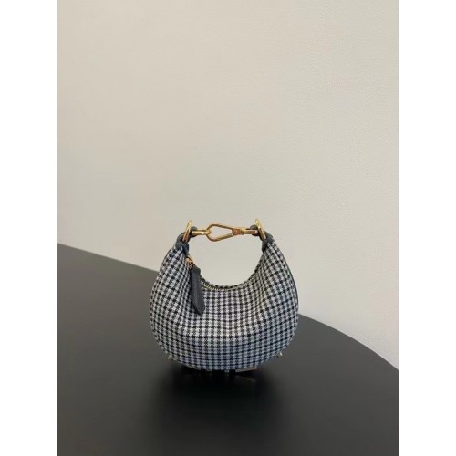 Borsa Fendi mini in tessuto graphy 7AS089A black&white