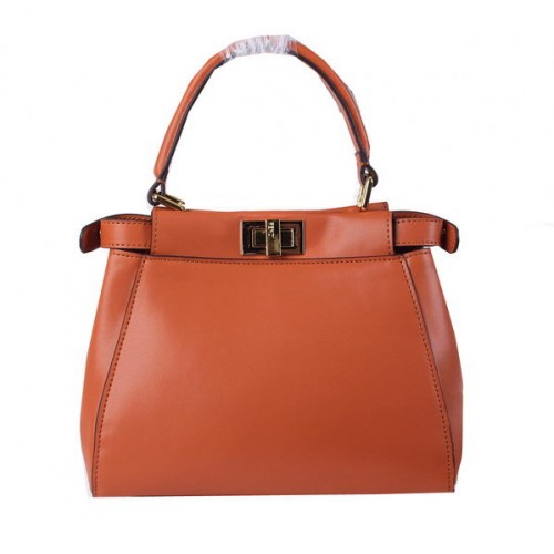 Borsa Fendi mini Peekaboo Pelle di vitello FD8838 Grano