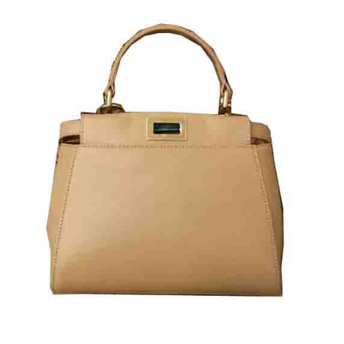 Fendi Mini Borsa Peekaboo Pelle Originale 55211 Beige