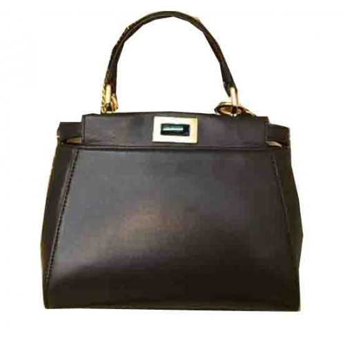Borsa Fendi mini Peekaboo in pelle originale 55211 nera