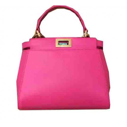 Borsa Fendi mini Peekaboo in pelle originale 55211 rosa