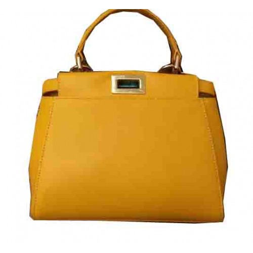 Borsa Fendi mini Peekaboo in pelle originale 55211 gialla
