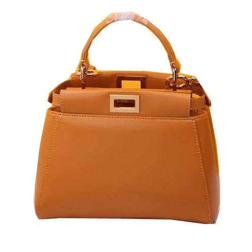Borsa Fendi mini Peekaboo Pelle di montone F520885 Grano