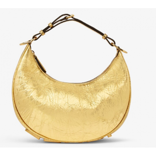 Fendigraphy Borsa piccola in pelle laminata oro 8BR798A