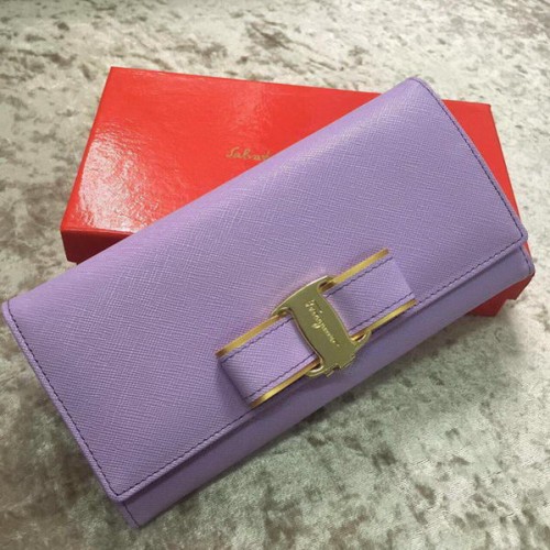 Ferragamo Portafoglio Continental Pelle Di Vitello SF30200 Lavanda