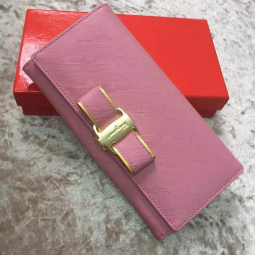 Ferragamo Portafoglio Continental Pelle Di Vitello SF30200 Rosa