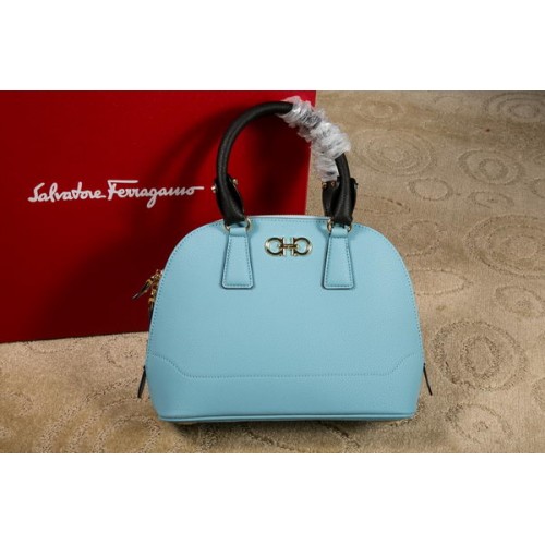 Ferragamo Borsa tote Gancio doppia media 21E703 SkyBlue