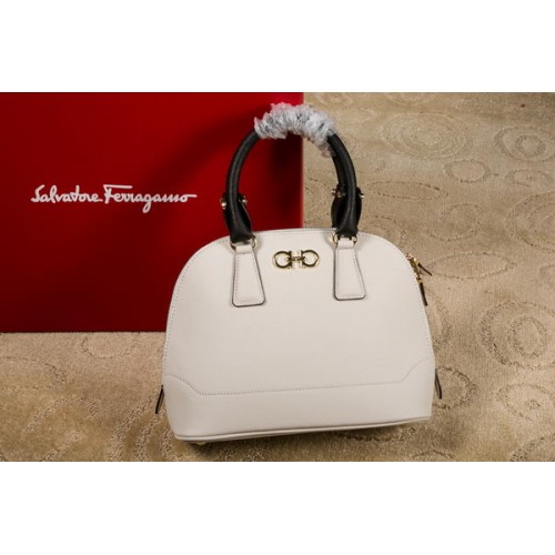 Ferragamo Borsa tote media doppia Gancio 21E703 bianca