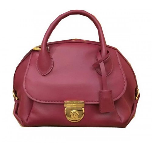 Ferragamo Borsa Tote Media Pelle Di Vitello SF0612 Bordeaux