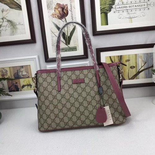 Borsa tote in tela Gucci GG Supreme 353440 rosa