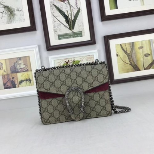 Borsa a tracolla in tela Gucci Mini Dionysus GG 421970 Vino