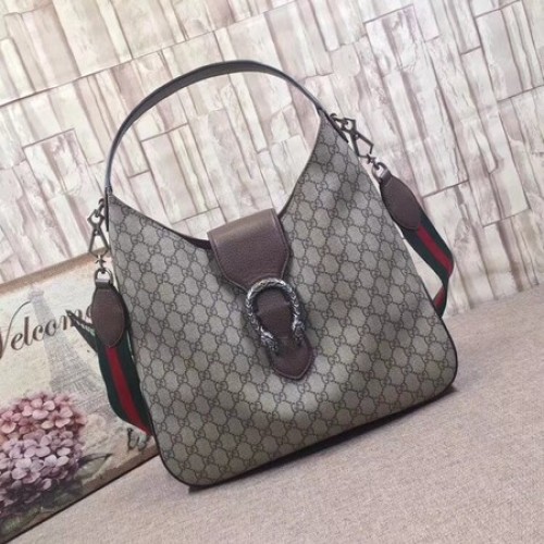 Borsa Hobo Gucci Dionysus Media GG 446687 Marrone