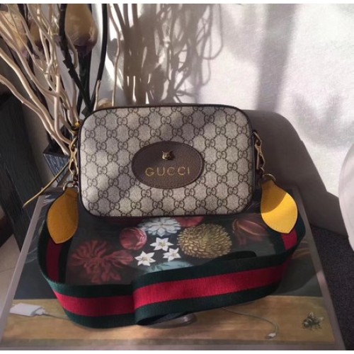 Borsa Messenger Gucci GG Supreme 476466 Marrone