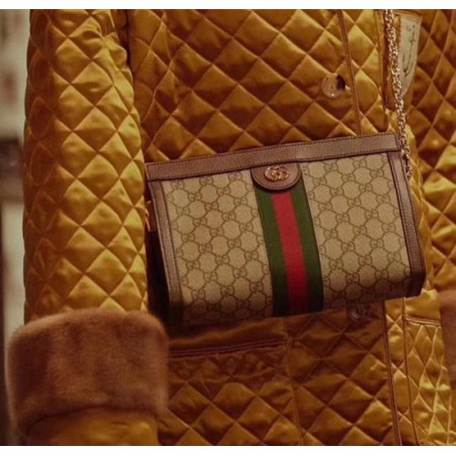 Borsa a tracolla piccola Gucci Ophidia GG 503877 Marrone